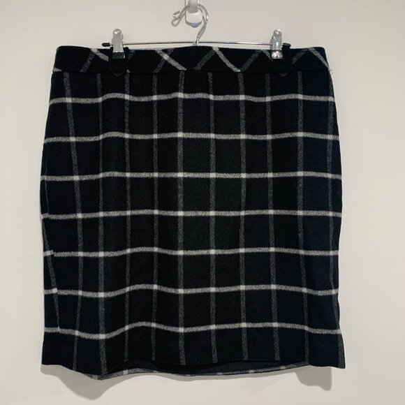 Talbots Women Black Checkered Skirt Size 20 - Picture 2 of 7